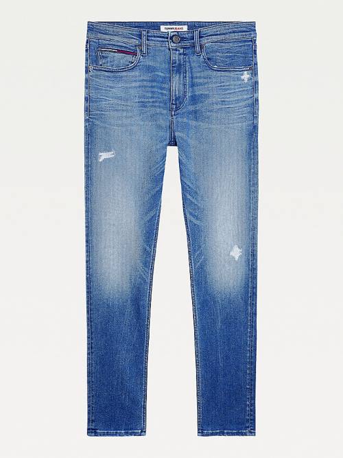 Denim Tommy Hilfiger Simon Skinny Distressed Men's Jeans | TH702EAP