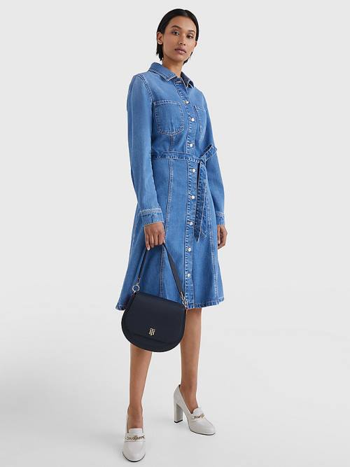 Denim Tommy Hilfiger Slim Fit Denim Women's Dress | TH753NPK