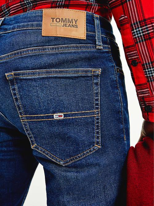 Denim Tommy Hilfiger Slim Fit Tapered Faded Men's Jeans | TH703JSI