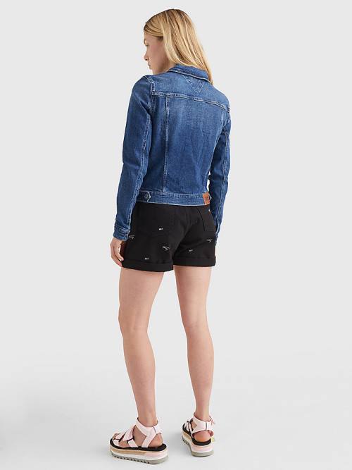 Denim Tommy Hilfiger Slim Fit Trucker Women's Jackets | TH079YQH