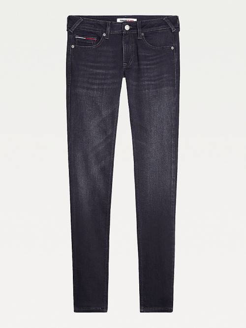 Denim Tommy Hilfiger Sophie Low Rise Skinny Black Women's Jeans | TH723ABF