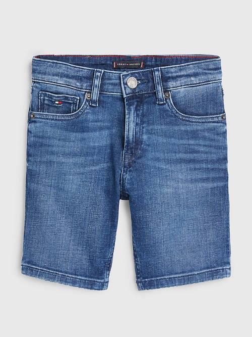 Denim Tommy Hilfiger Spencer Faded Denim Shorts Boys\' Pants | TH849CBW