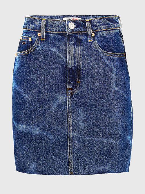 Denim Tommy Hilfiger Swimming Pool Wash Denim Mom Women's Skirts | TH672ZTV