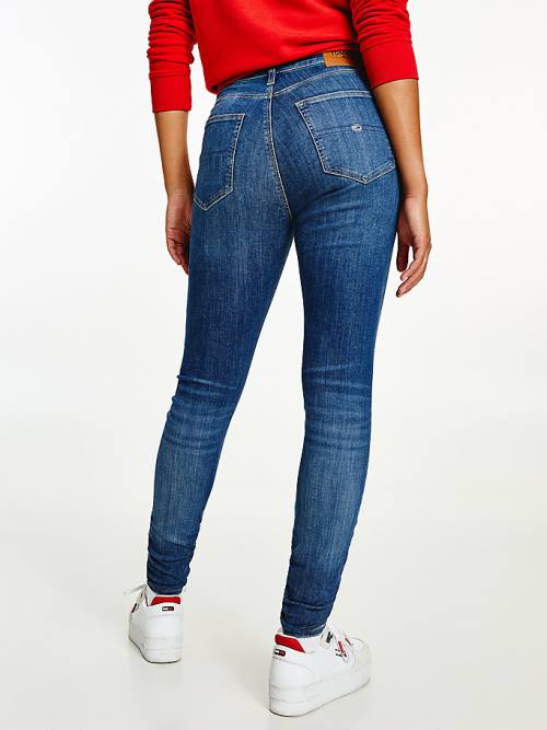 Denim Tommy Hilfiger Sylvia High Rise Skinny Faded Women's Jeans | TH097NSA