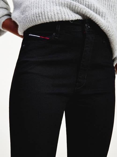 Denim Tommy Hilfiger Sylvia High Rise Super Skinny Black Women's Jeans | TH038UVX