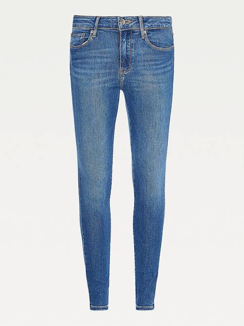 Denim Tommy Hilfiger TH Flex Como Mid Rise Skinny Faded Women's Jeans | TH405PDM