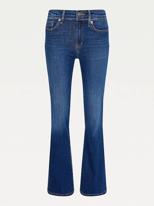 Denim Tommy Hilfiger TH Flex Mid Rise Bootcut Women's Jeans | TH374UWG