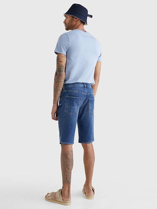 Denim Tommy Hilfiger Tapered Faded Denim Shorts Men's Jeans | TH531MRF