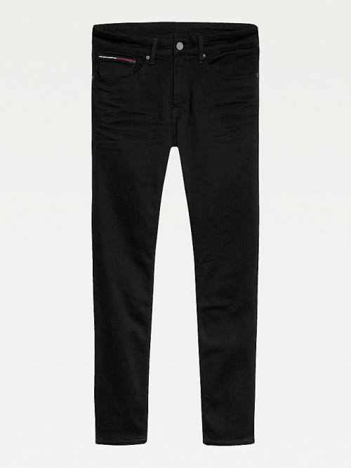 Denim Tommy Hilfiger Tapered Slim Fit Black Men's Jeans | TH416VHY