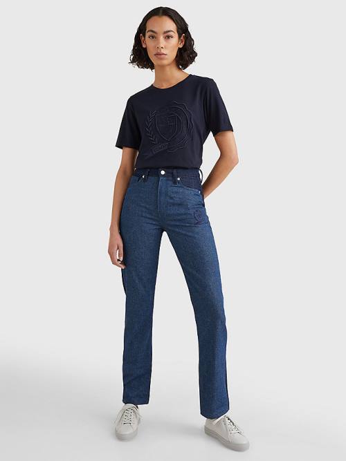 Denim Tommy Hilfiger Tommy Icons High Rise Straight Women's Jeans | TH950UQF