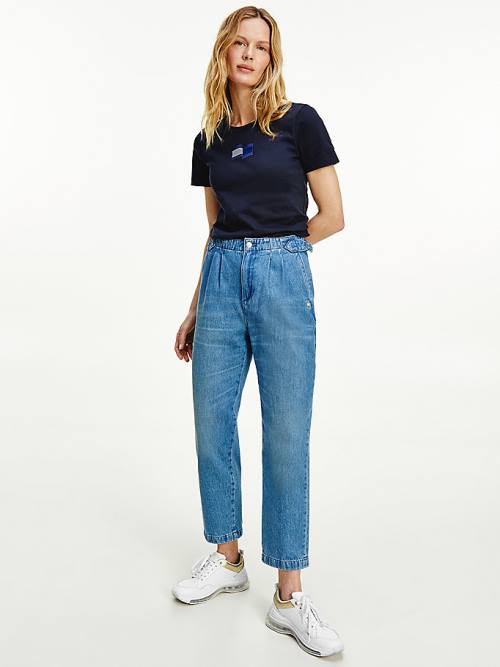 Denim Tommy Hilfiger Tommy Icons Mom Tapered Utility Women\'s Jeans | TH845XID