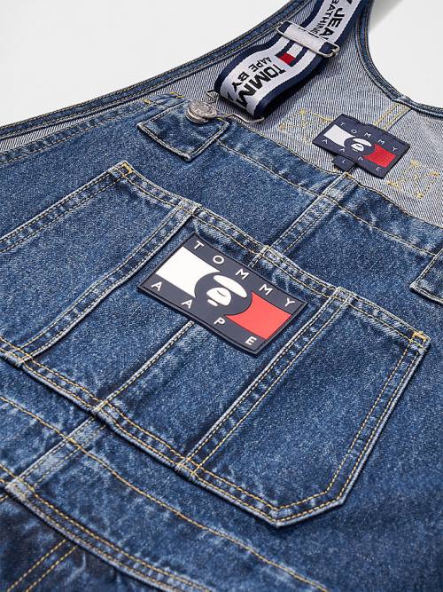 Denim Tommy Hilfiger Tommy X AAPE Denim Dungarees Men's Jeans | TH637HWC