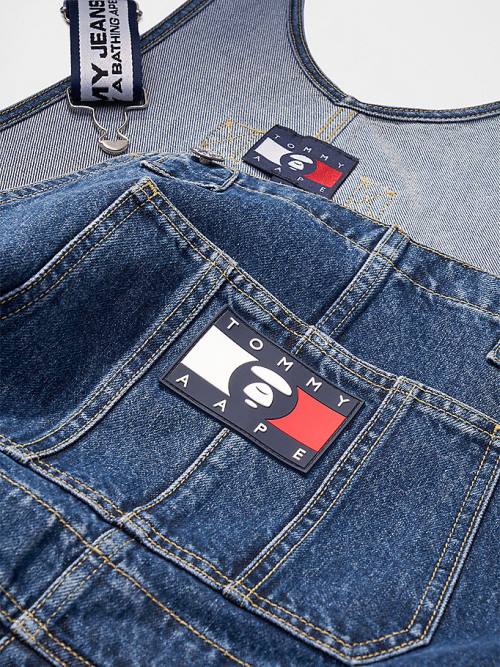 Denim Tommy Hilfiger Tommy X AAPE Denim Dungarees Men's Jeans | TH637HWC