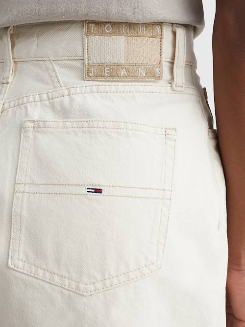 Denim Tommy Hilfiger Tonal Logo Denim Mini Women's Skirts | TH124MQB