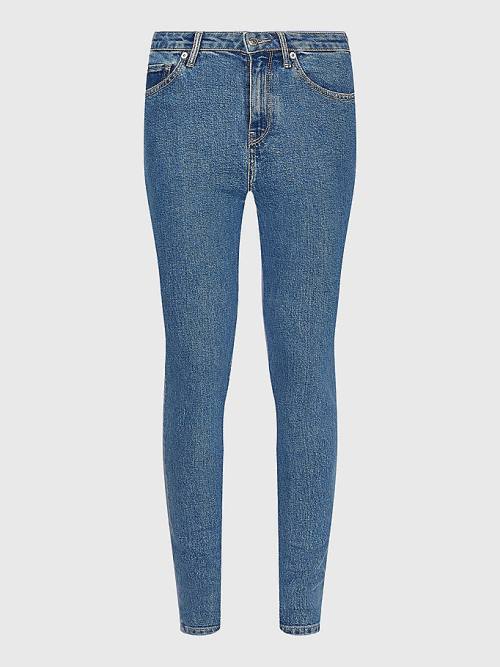 Denim Tommy Hilfiger Venice Mid Rise Slim Faded Women's Jeans | TH431OHW