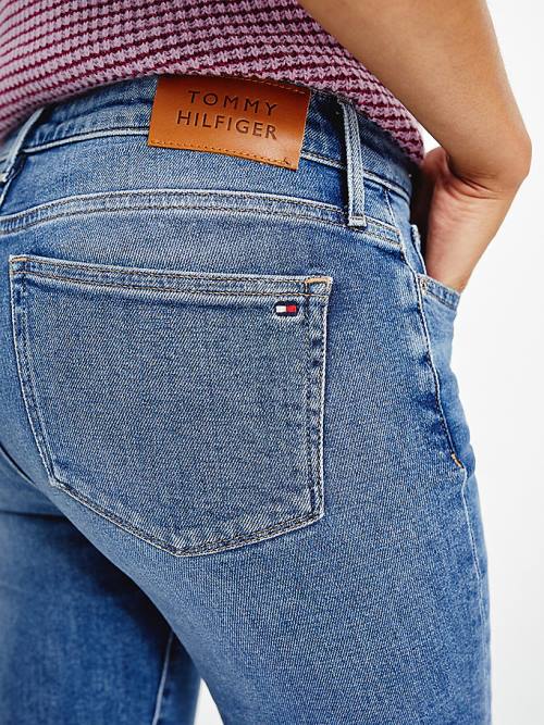 Denim Tommy Hilfiger Venice Mid Rise Slim Faded Women's Jeans | TH492NQF