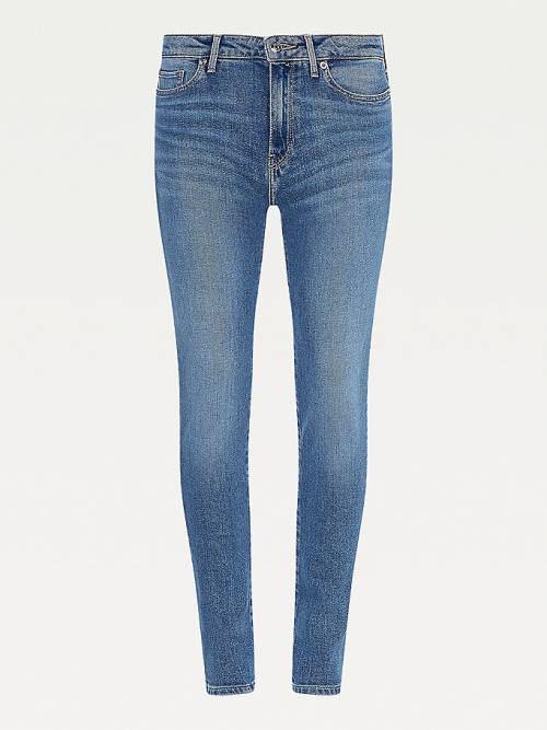 Denim Tommy Hilfiger Venice Mid Rise Slim Faded Women's Jeans | TH492NQF