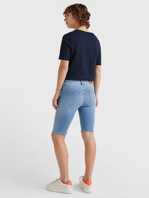 Denim Tommy Hilfiger Venice Slim Denim Women's Shorts | TH528EIQ