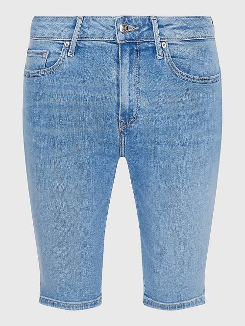 Denim Tommy Hilfiger Venice Slim Denim Women's Shorts | TH528EIQ