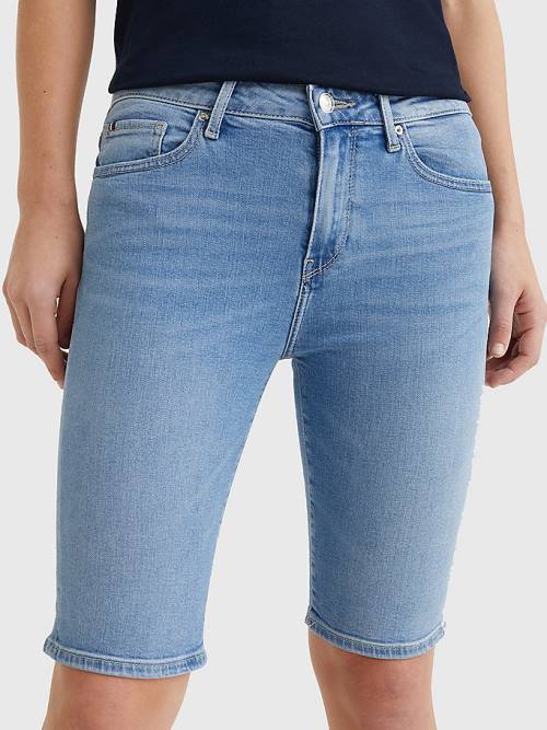 Denim Tommy Hilfiger Venice Slim Denim Women\'s Shorts | TH528EIQ