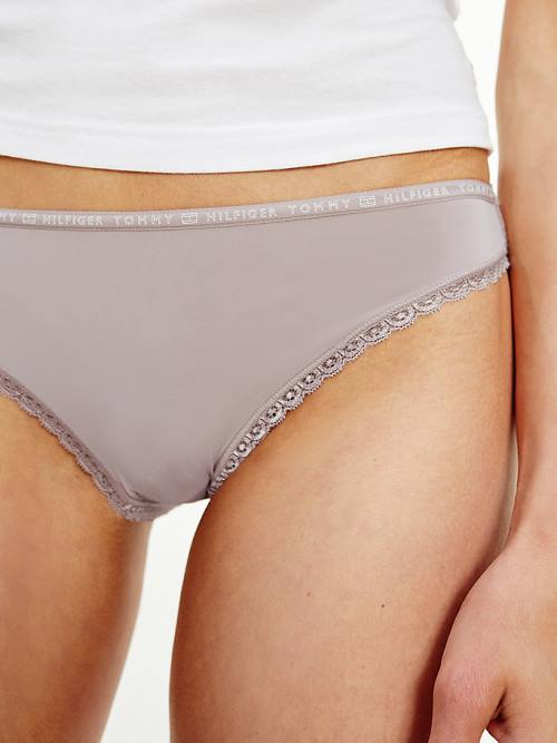 Gold Tommy Hilfiger 3-Pack Floral Lace Briefs Women's Underwear | TH370JVH