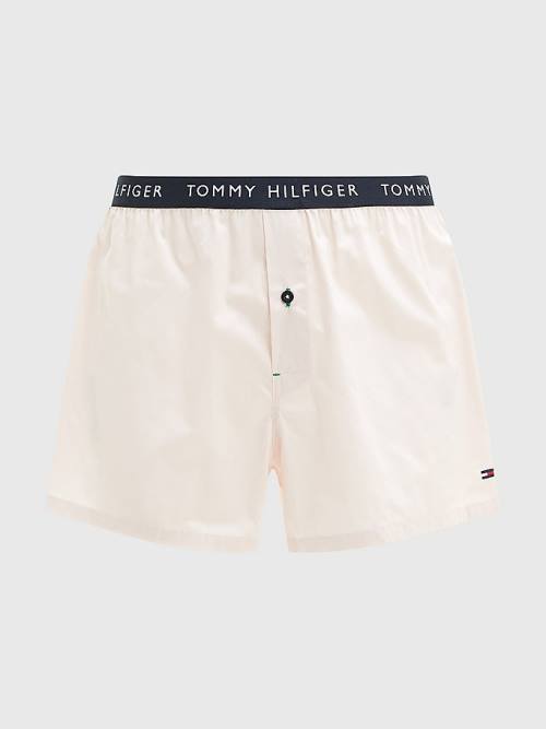 Gold Tommy Hilfiger 3-Pack Logo Waistband Boxer Shorts Men's Underwear | TH241VLI