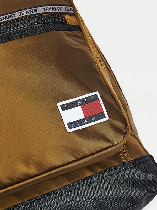 Gold Tommy Hilfiger Utility Backpack Men's Bags | TH496OSR