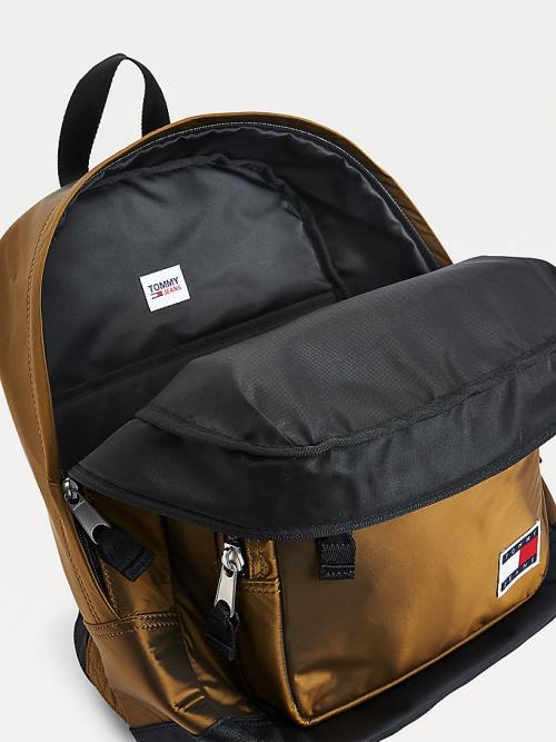 Gold Tommy Hilfiger Utility Backpack Men's Bags | TH496OSR