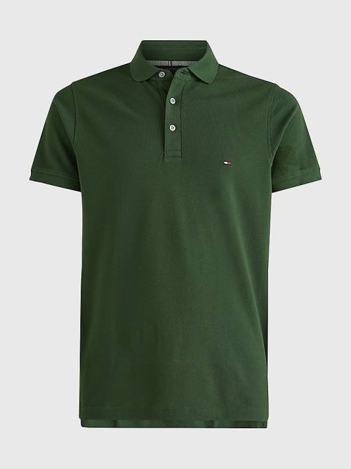 Green Tommy Hilfiger 1985 Essential Slim Fit Men's Polo Shirts | TH537IFK