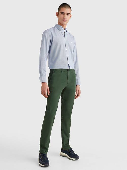 Green Tommy Hilfiger 1985 Essential Straight Chinos Men's Pants | TH871OUJ