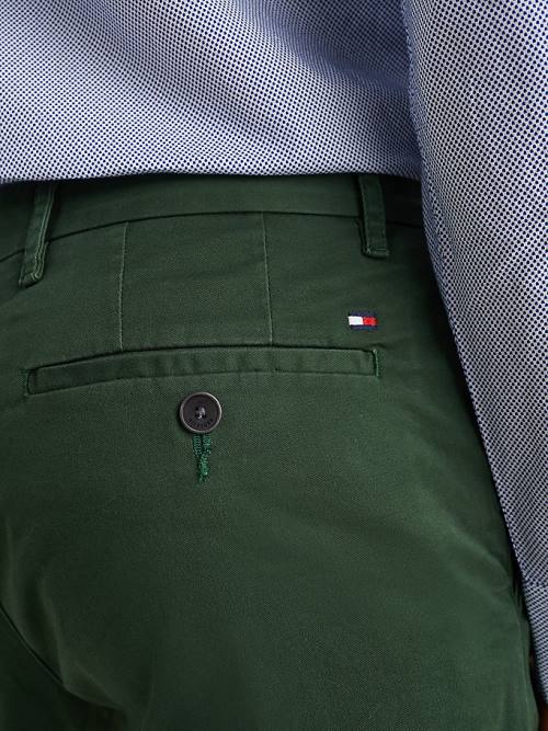 Green Tommy Hilfiger 1985 Essential Straight Chinos Men's Pants | TH871OUJ