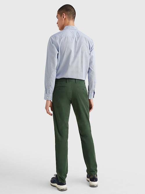 Green Tommy Hilfiger 1985 Essential Straight Chinos Men's Pants | TH871OUJ