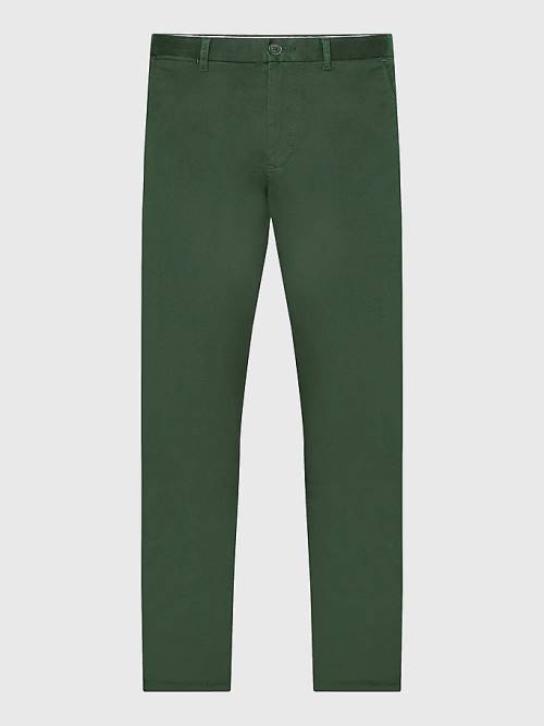 Green Tommy Hilfiger 1985 Essential Straight Chinos Men's Pants | TH871OUJ