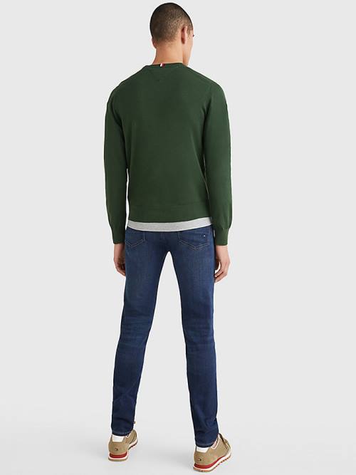 Green Tommy Hilfiger 1985 Essential TH Flex Sweatshirt Men's Sweaters | TH916IJQ