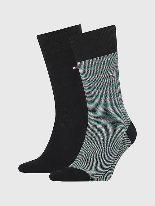 Green Tommy Hilfiger 2-Pack Space Dye Yarn Men\'s Socks | TH391RXJ