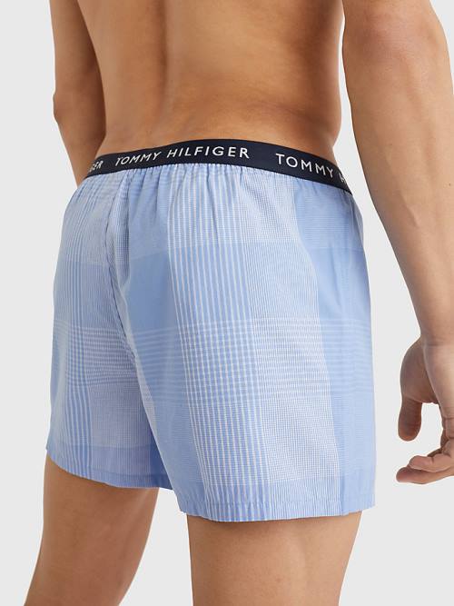 Green Tommy Hilfiger 3-Pack Logo Waistband Button Fly Boxers Men's Underwear | TH561YIB