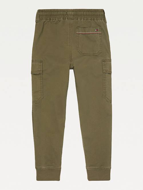 Green Tommy Hilfiger Adaptive Cargo Joggers Boys' Pants | TH184EBG