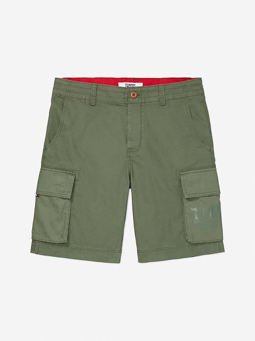 Green Tommy Hilfiger Adaptive Cargo Men\'s Shorts | TH359PTB