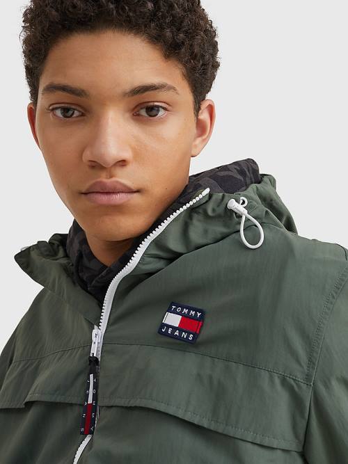 Green Tommy Hilfiger Chicago Windbreaker Men's Jackets | TH217TYJ