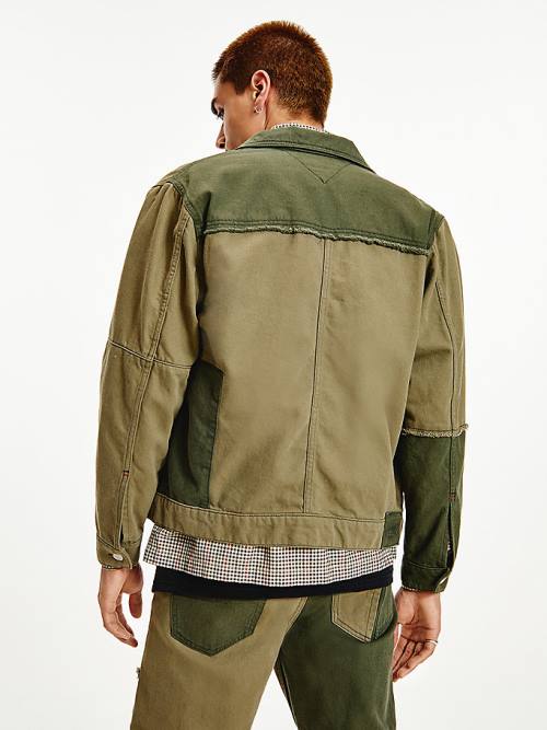 Green Tommy Hilfiger Contrast Denim Men's Jackets | TH156ADX