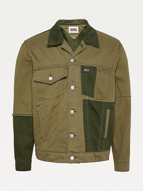 Green Tommy Hilfiger Contrast Denim Men's Jackets | TH156ADX