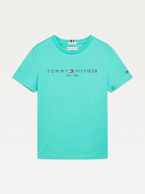 Green Tommy Hilfiger Essential Organic Cotton Girls\' T Shirts | TH257XOH