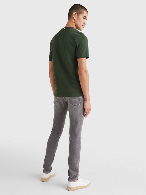 Green Tommy Hilfiger Icons Relaxed Fit Men's T Shirts | TH590OPQ