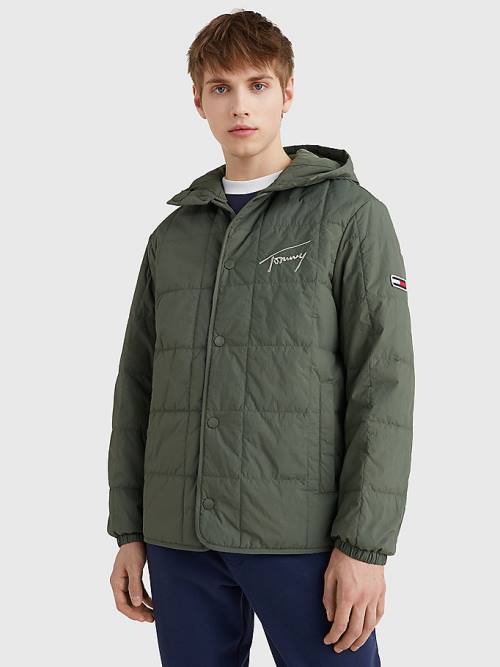 Green Tommy Hilfiger Lightweight Quilted Men's Jackets | TH461CLH