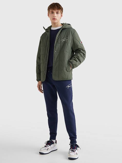 Green Tommy Hilfiger Lightweight Quilted Men's Jackets | TH461CLH