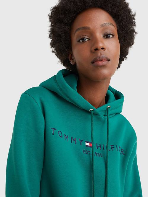 Green Tommy Hilfiger Logo Women's Dress | TH052GQY