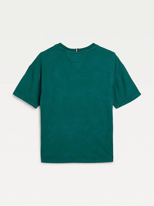 Green Tommy Hilfiger Organic Cotton Tie-Dye Boys' T Shirts | TH982XVN