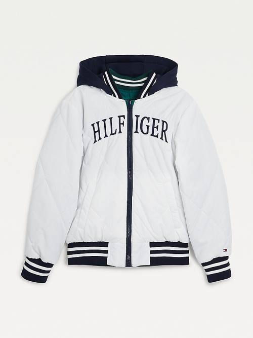 Green Tommy Hilfiger Reversible Recycled Polyester Bomber Boys\' Jackets | TH249MUB