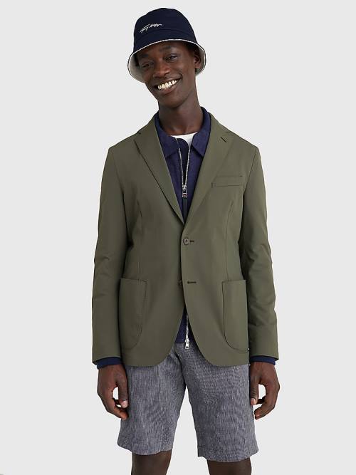 Green Tommy Hilfiger Slim Fit Unconstructed Men\'s Blazers | TH372QAM