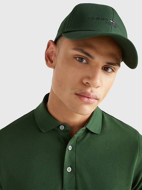 Green Tommy Hilfiger TH Established Baseball Cap Men's Hats | TH563JSH